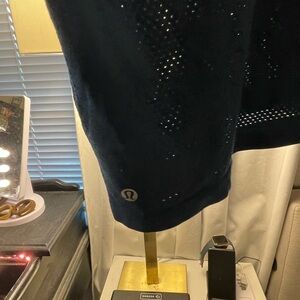 Short sleeved navy blue swiftly tech Lululemon shirt